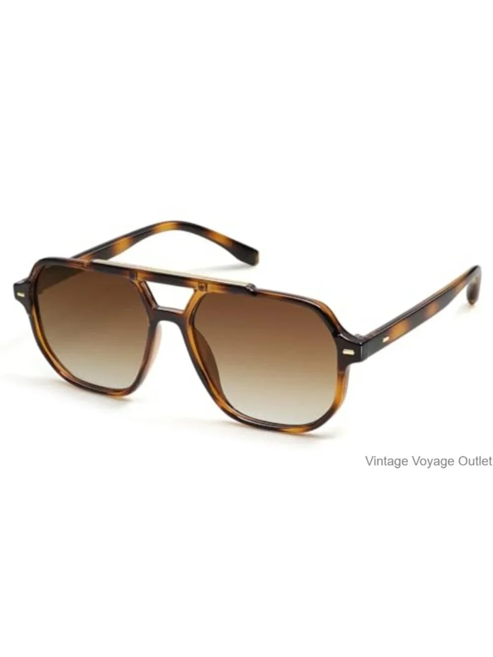 Retro Square Aviator Polarized Sunglasses UV400